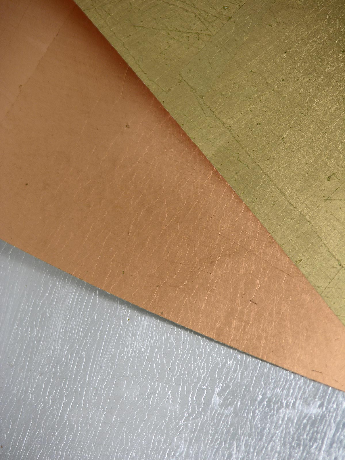 Metallic Leaf Paper Wallpaper