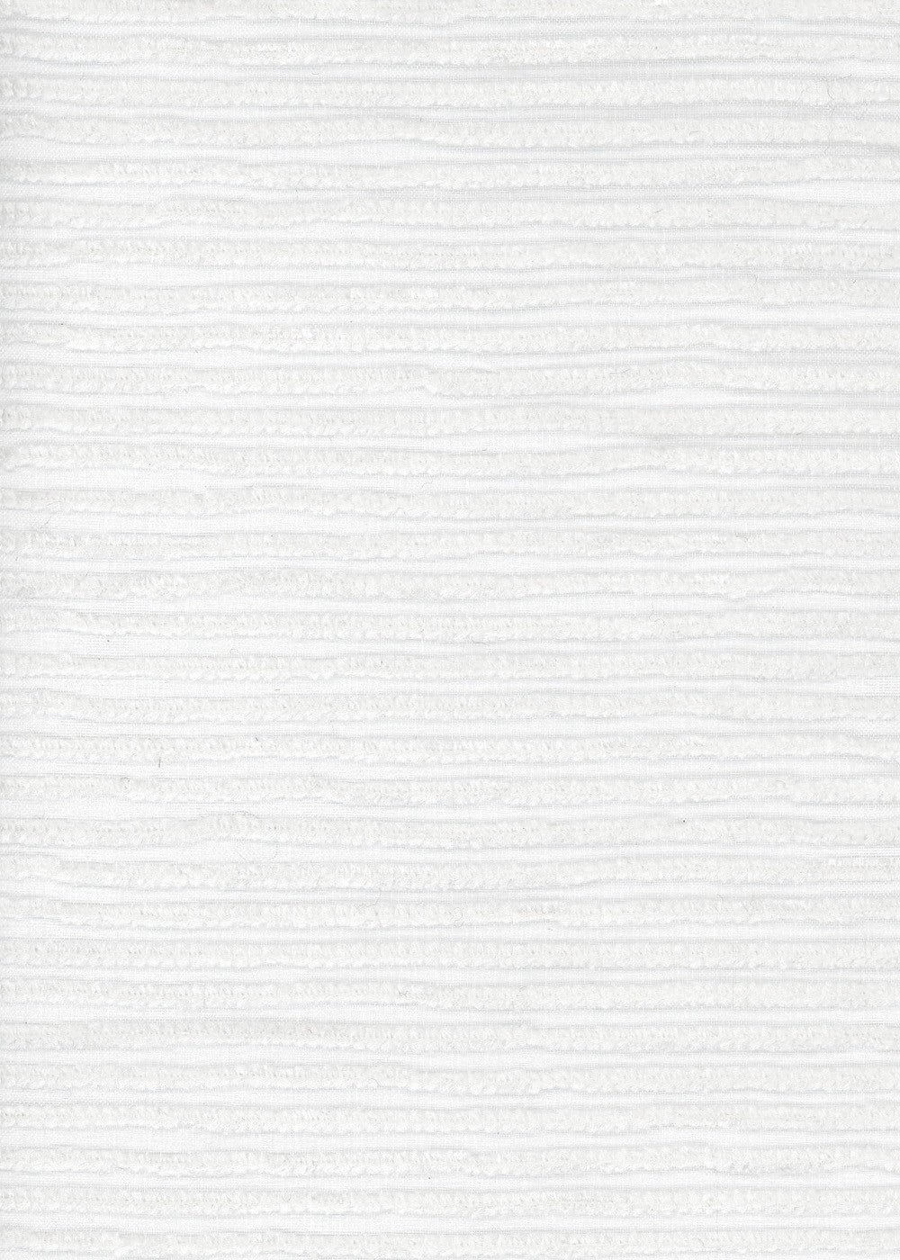 white fabric with thin stripes of burnout sheer velvet
