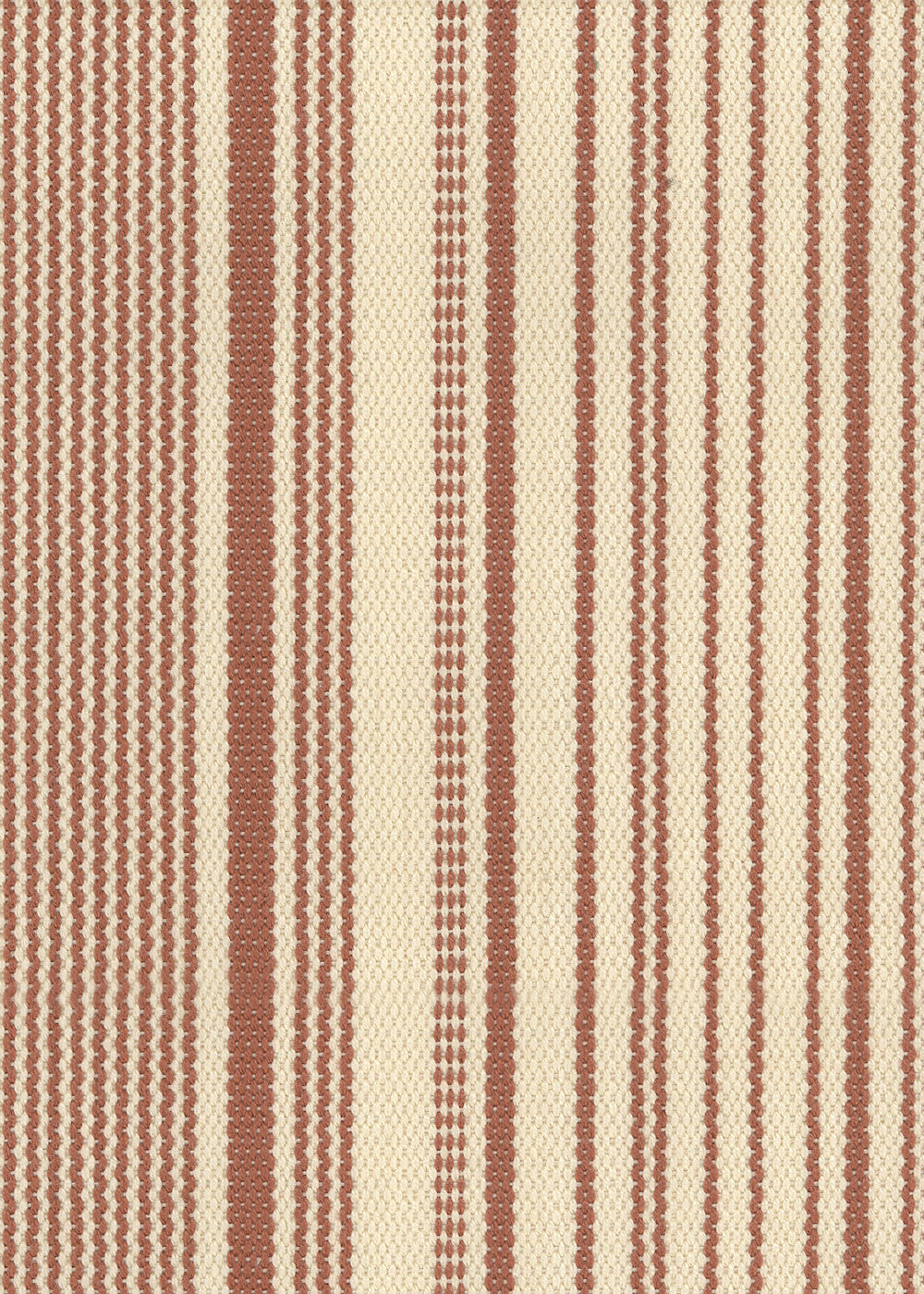 farmhouse fabric with woven red stripe