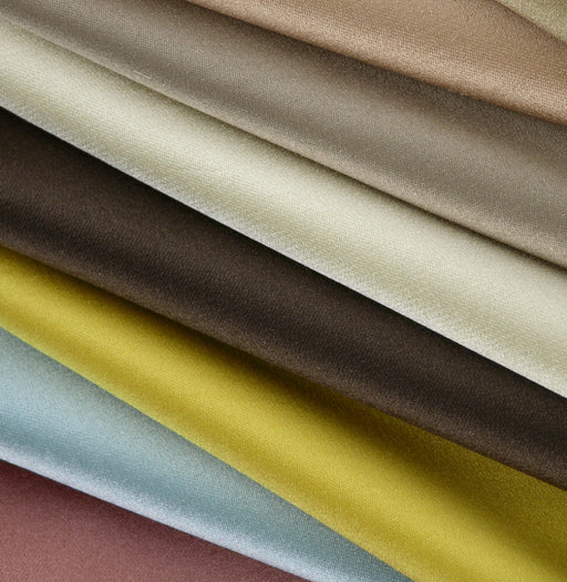 luminous silk fabrics in many colors