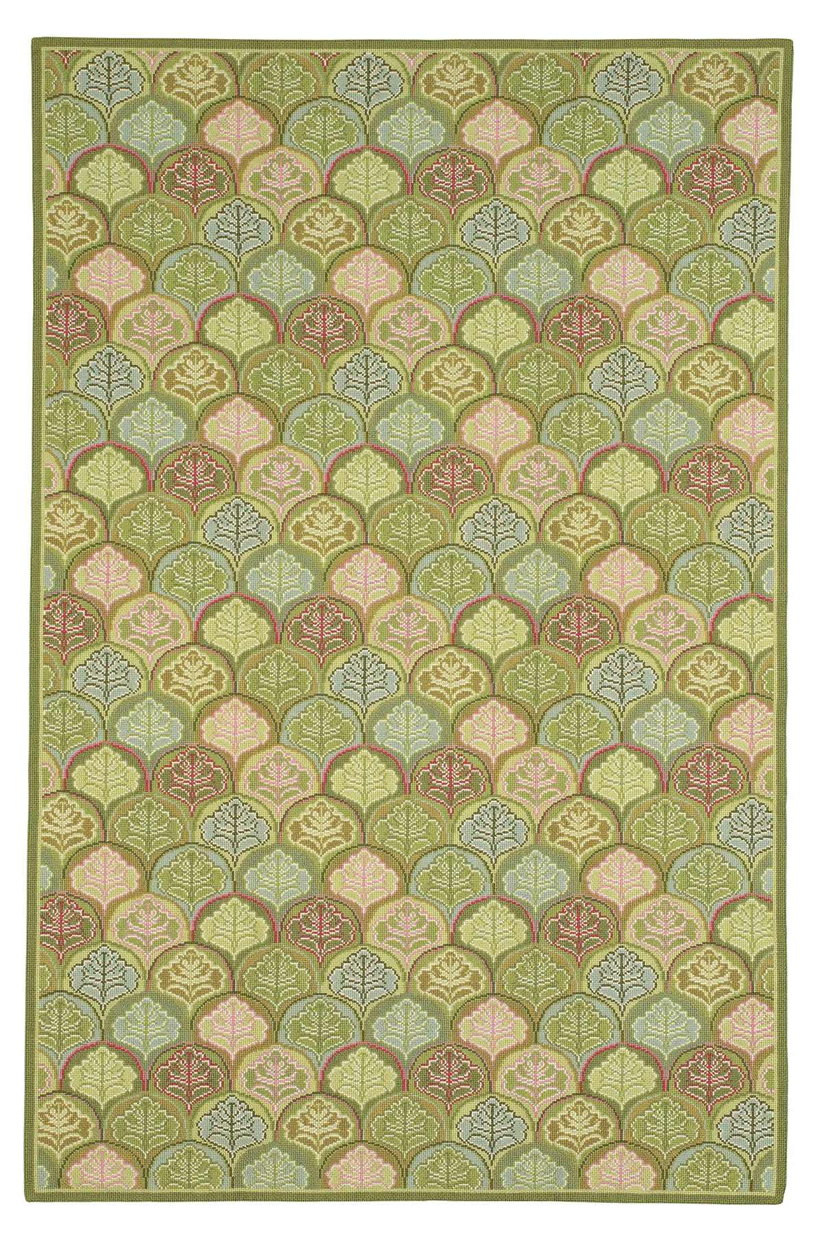 Majolica - Green & Pink - 6x8'6