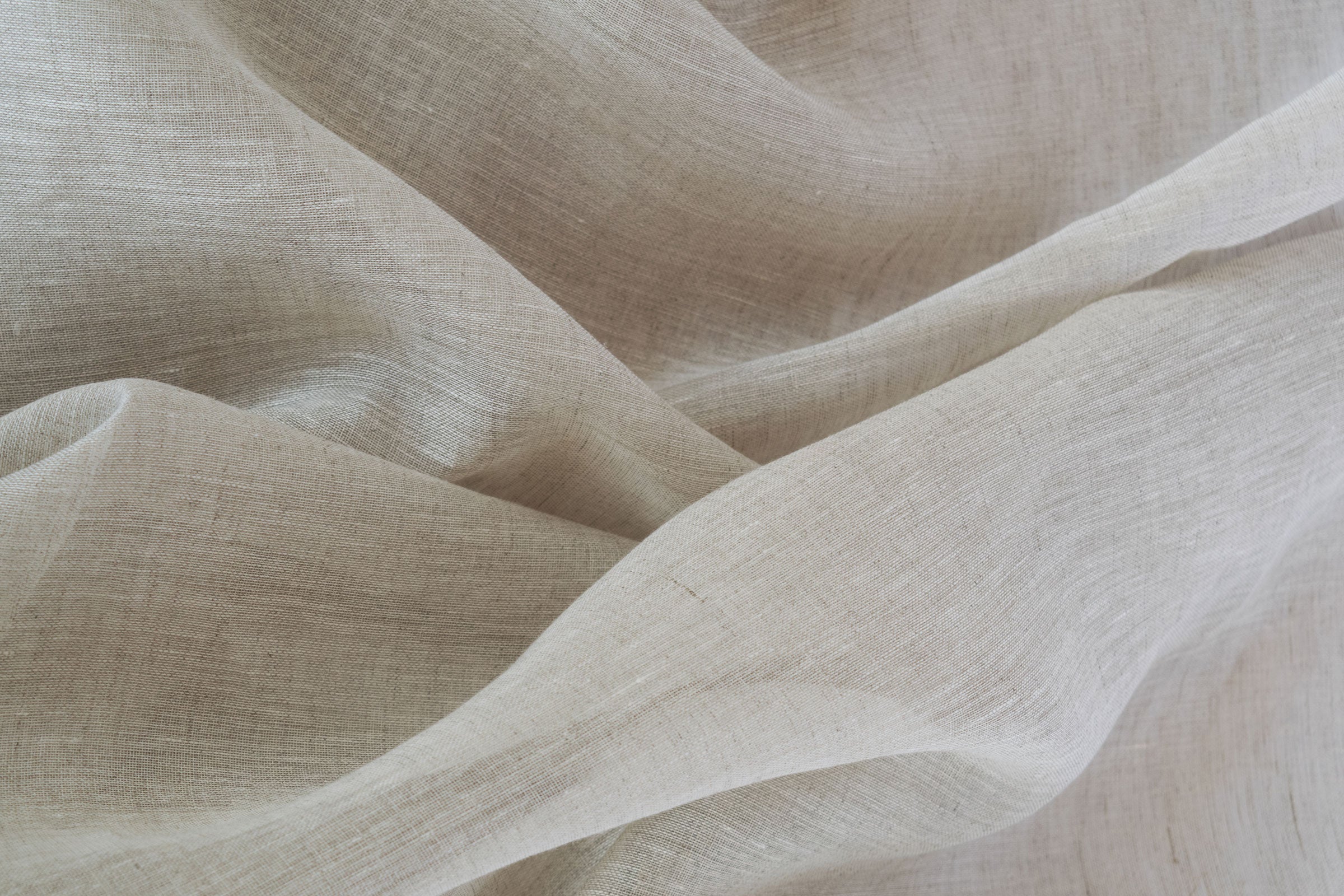 crumpled sheer linen fabrics