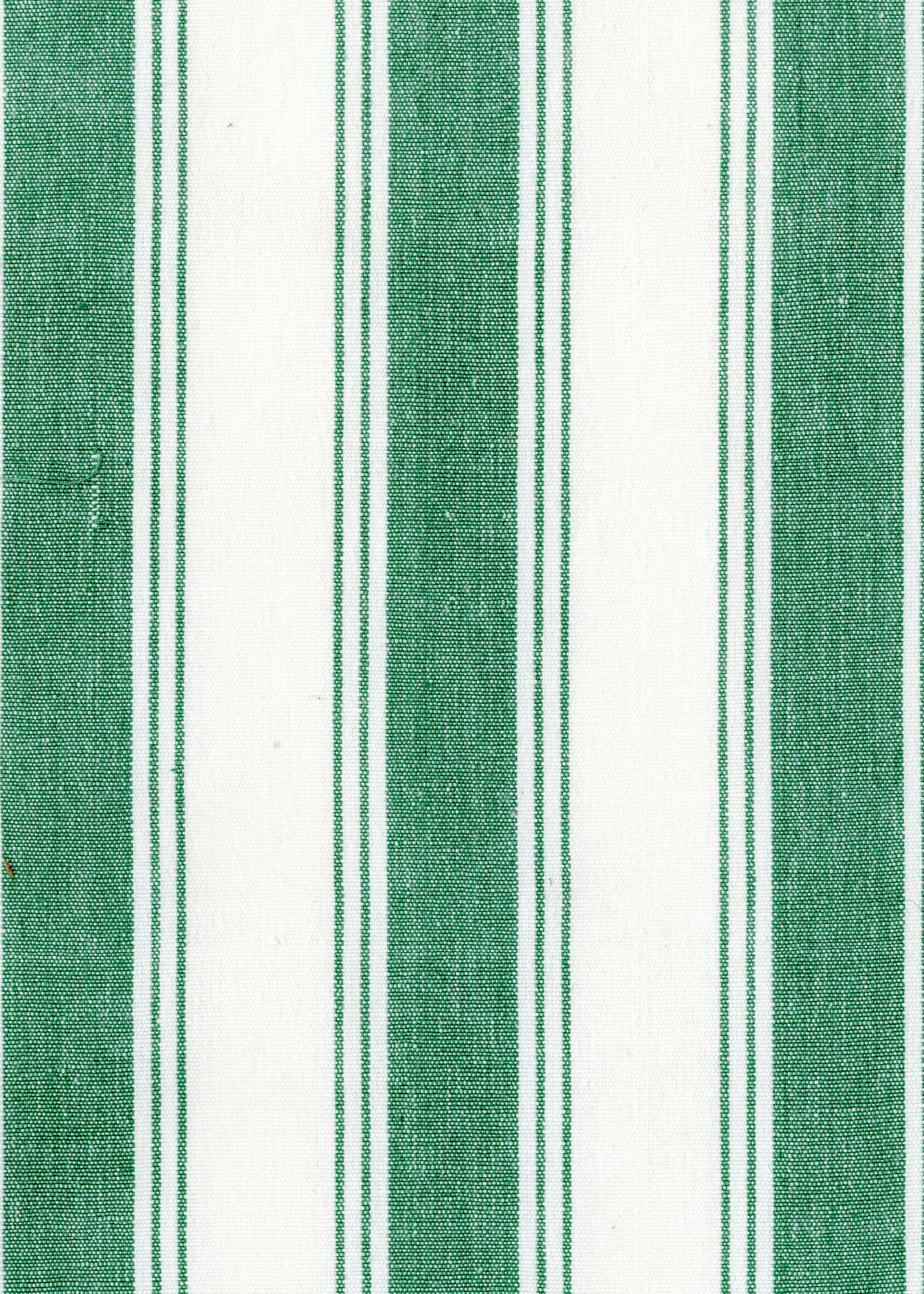 fabric with a green and white vertical awning stripe