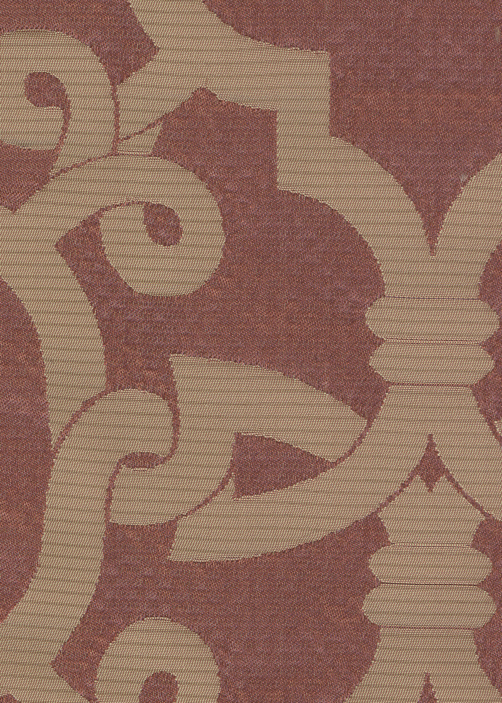close up of soft red fabric with a geometric lattice pattern