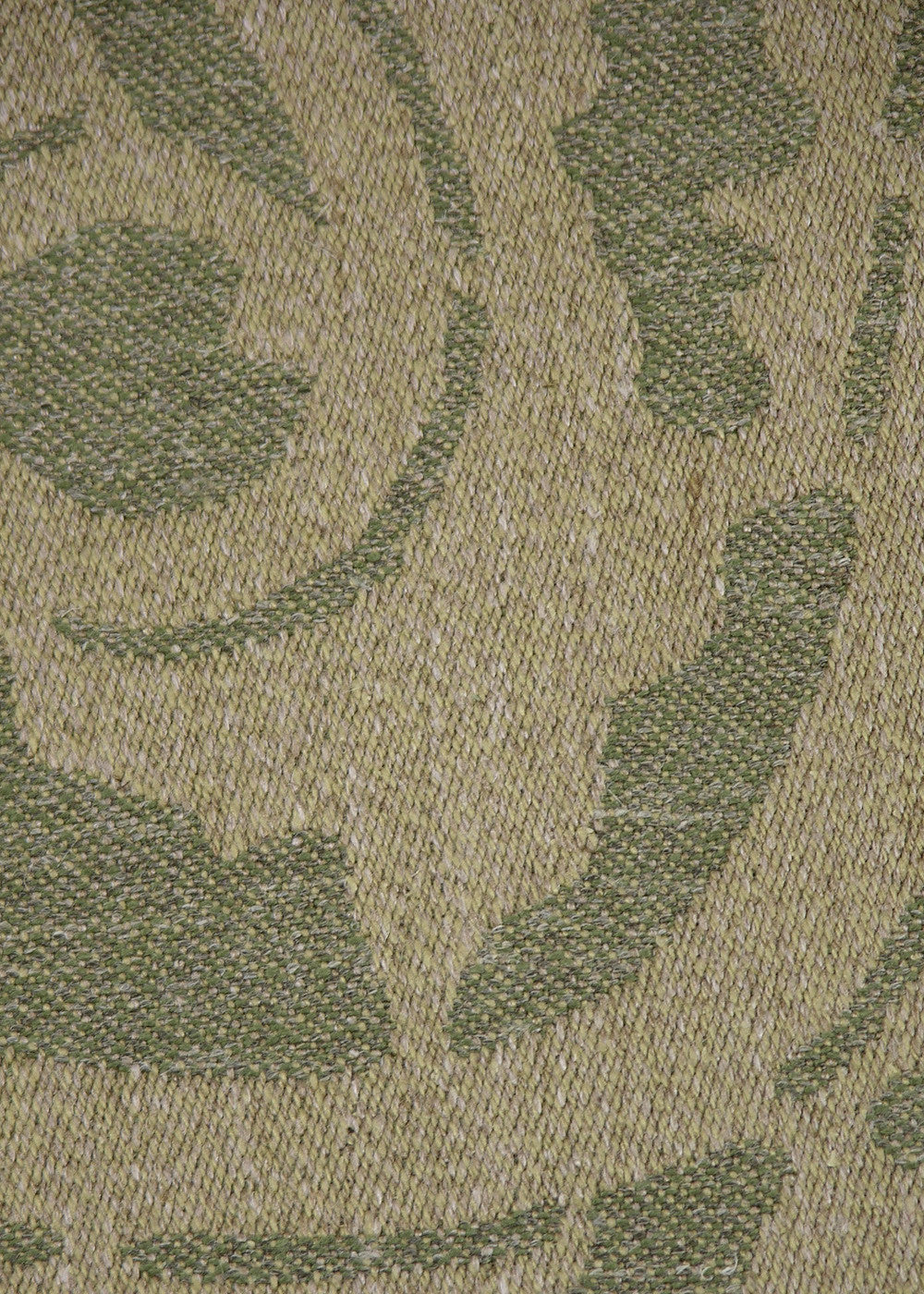 green and natural fabric with a woven large-scale damask pattern