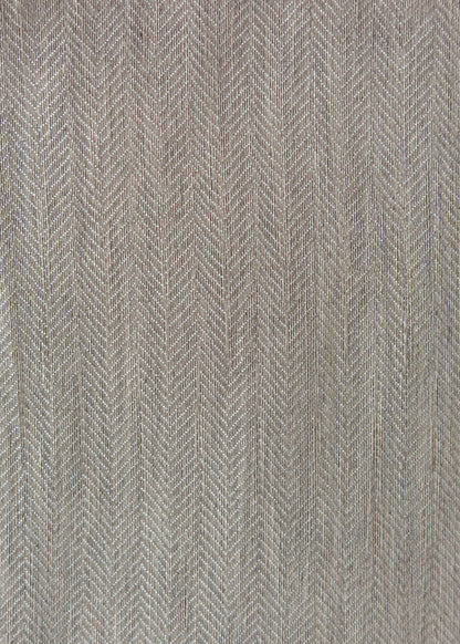 marled taupe herringbone weave sheer fabric