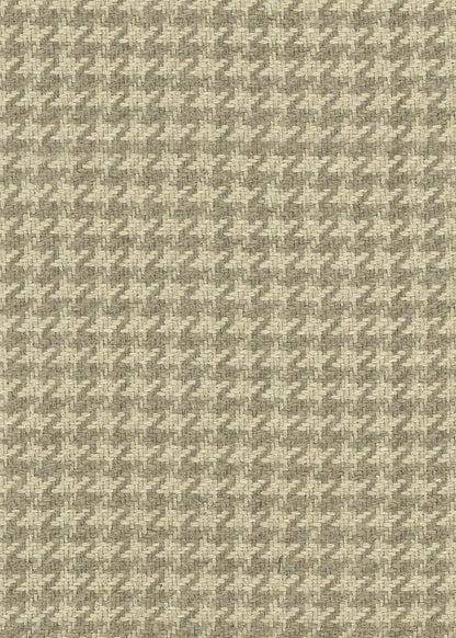 cream and taupe woven houndstooth fabric