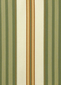 fabric with green, cream, camel, and gold stripes
