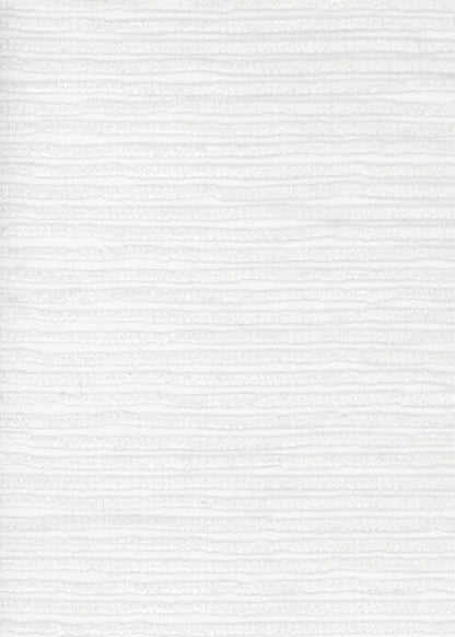 white fabric with thin stripes of burnout sheer velvet