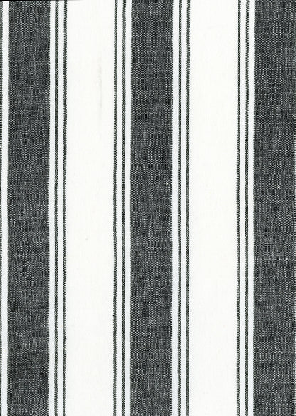 fabric with a white and speckled charcoal vertical awning stripe