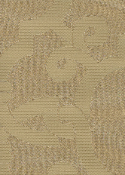 close up of gold fabric with a geometric lattice pattern