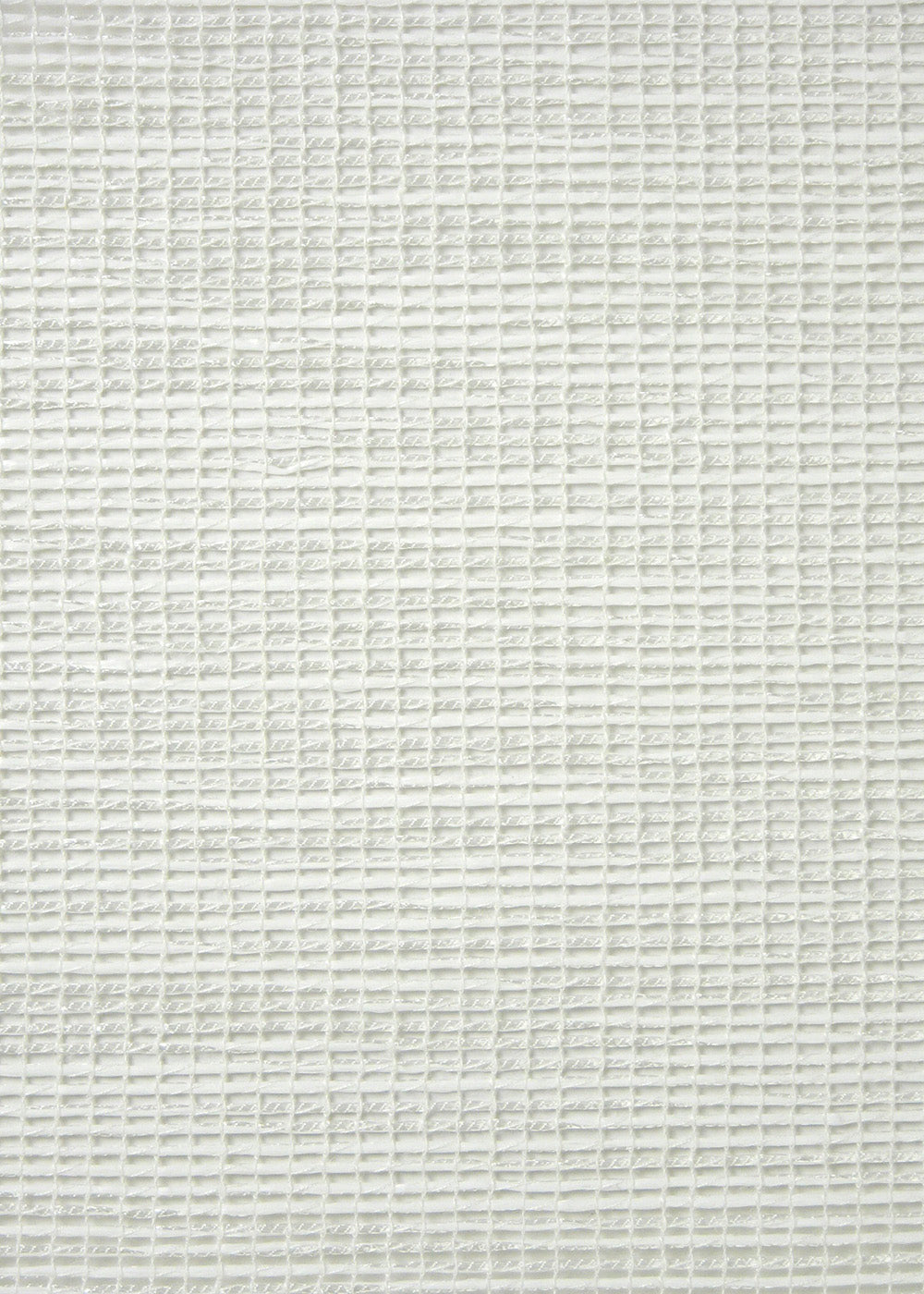 white fabric with an open rectangular weave