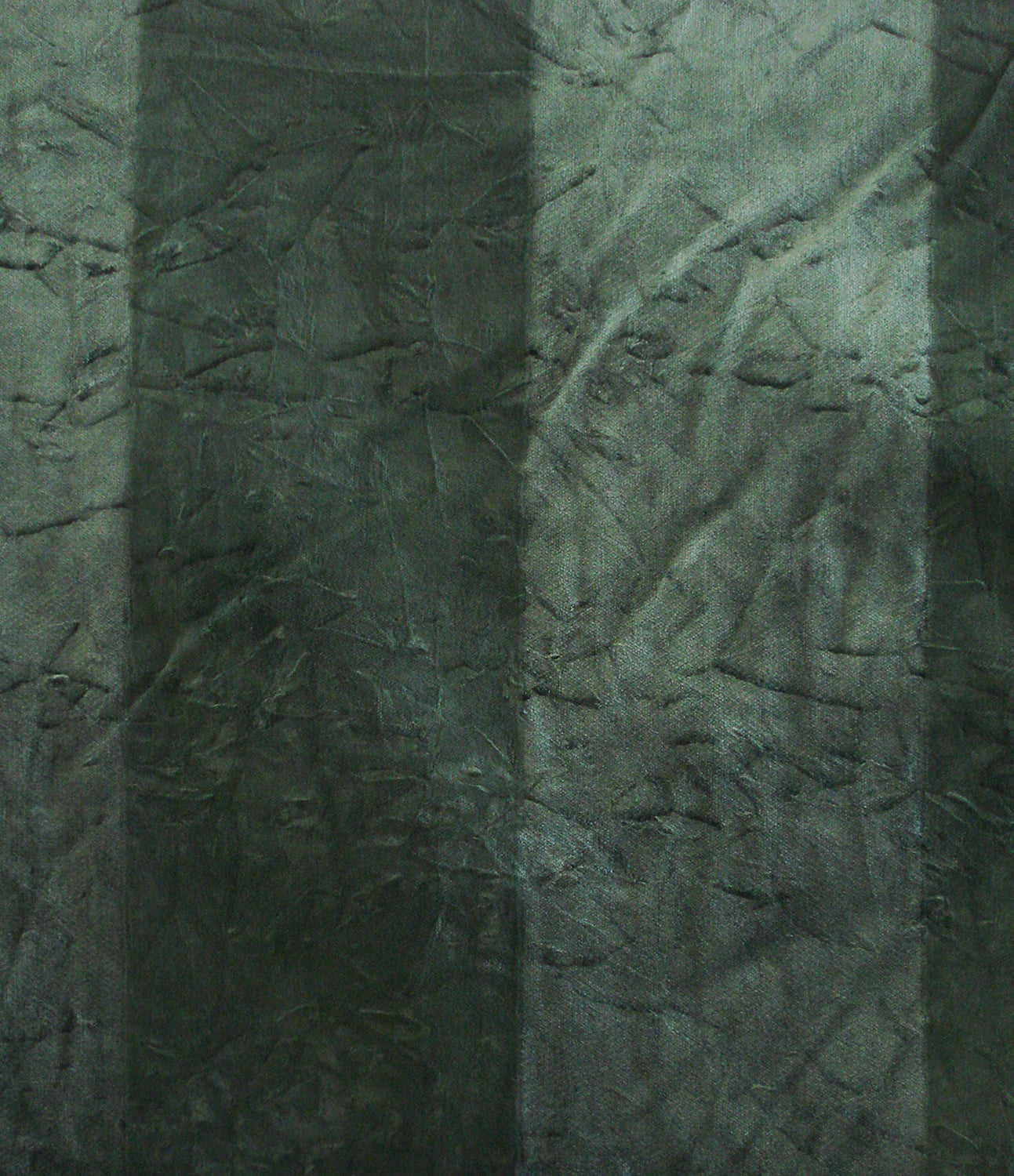 crushed velvet fabric with green and dark green stripes