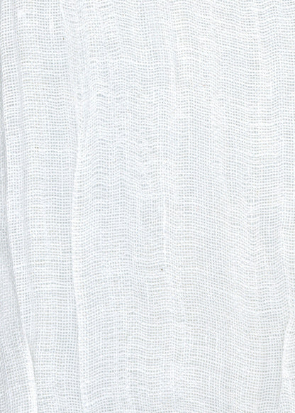 white crinkled sheer fabric