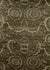 dark olive green fabric with a swirly printed pattern