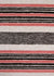 black, white and salmon stripe terrycloth fabric