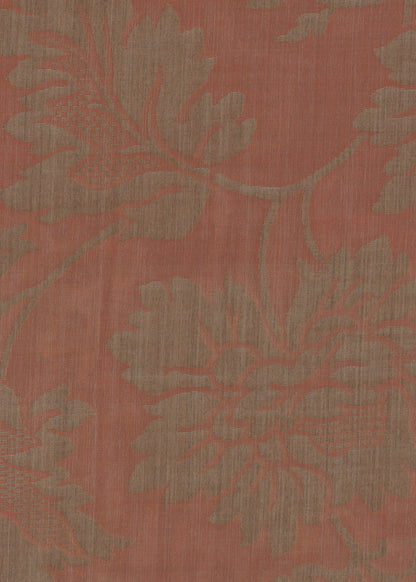red and brown woven damask fabric for drapery