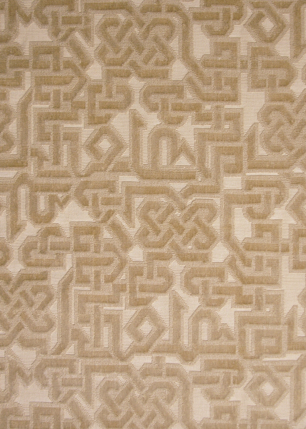 brown velvet fabric with a geometric lattice design
