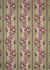 green striped fabric with printed roses and vines entwining the stripes