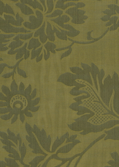green woven damask fabric for drapery