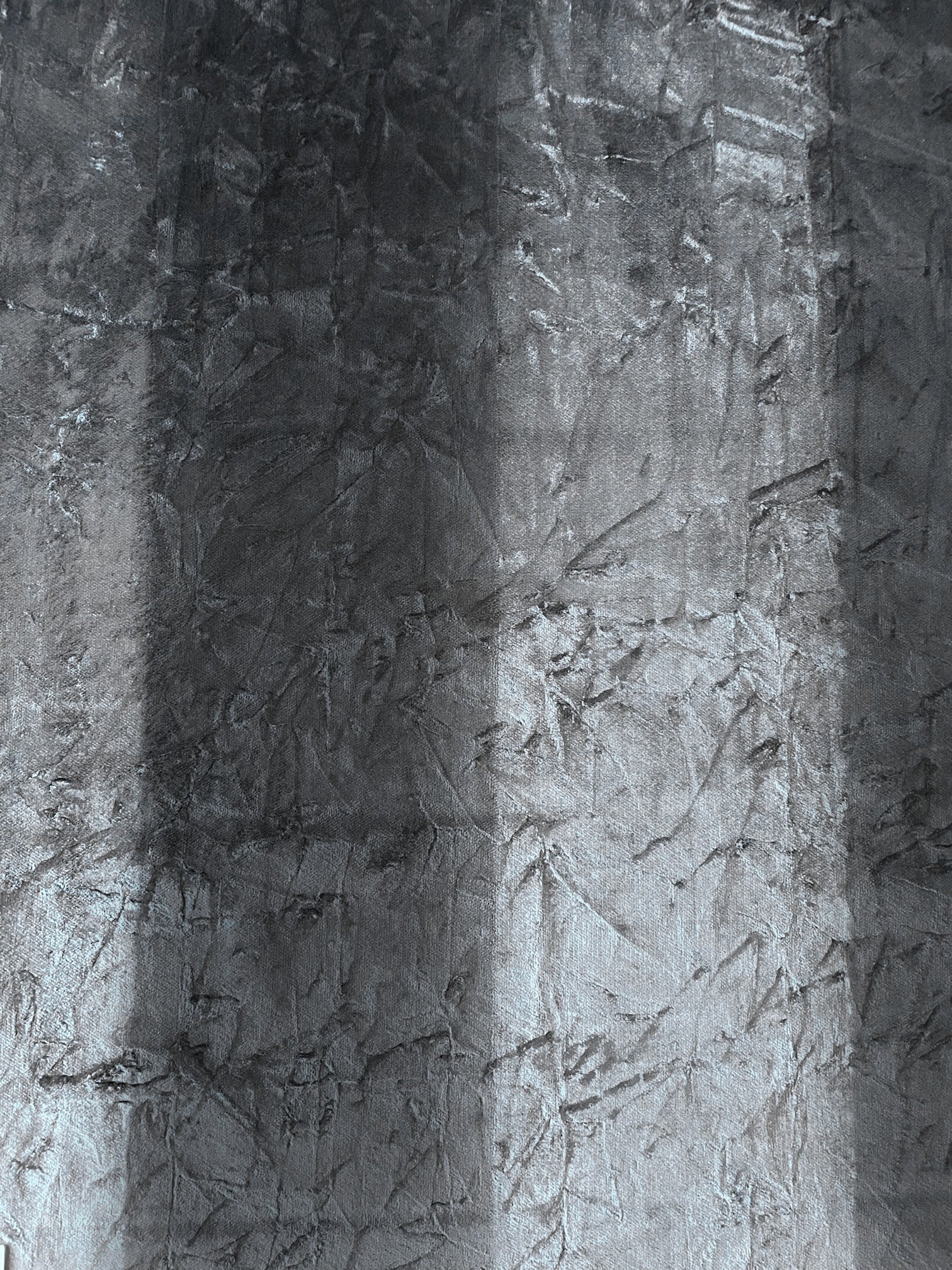 crushed velvet fabric with gray and dark gray stripes