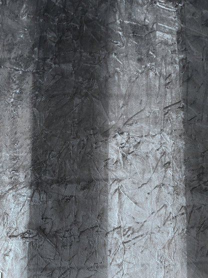 crushed velvet fabric with gray and dark gray stripes