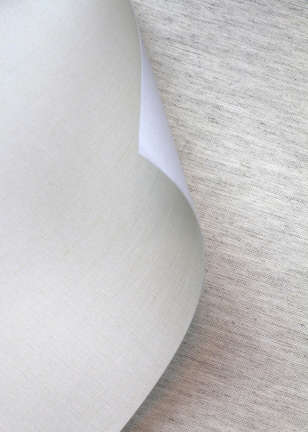 linen wallcovering shown in white and grey colors