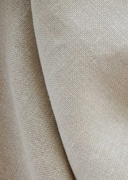 close detail shot of a plain linen fabric
