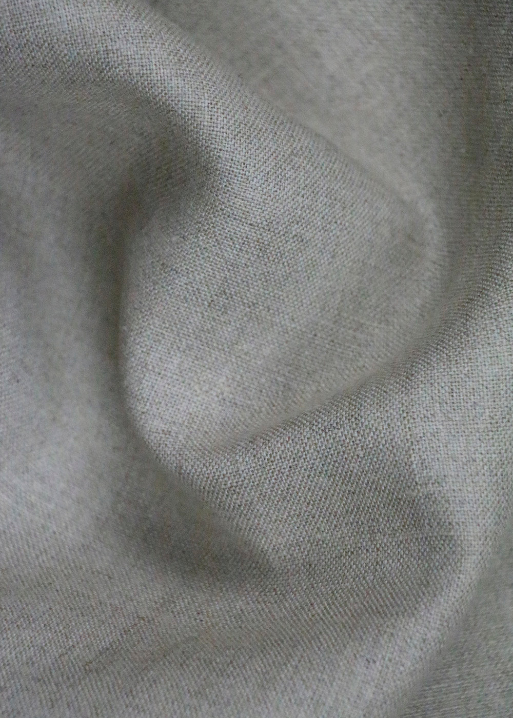 gently folded grey linen fabric