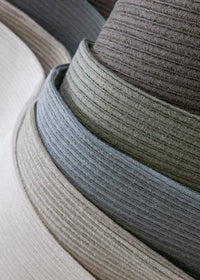 woven fabric with a horizontal ribbed texture