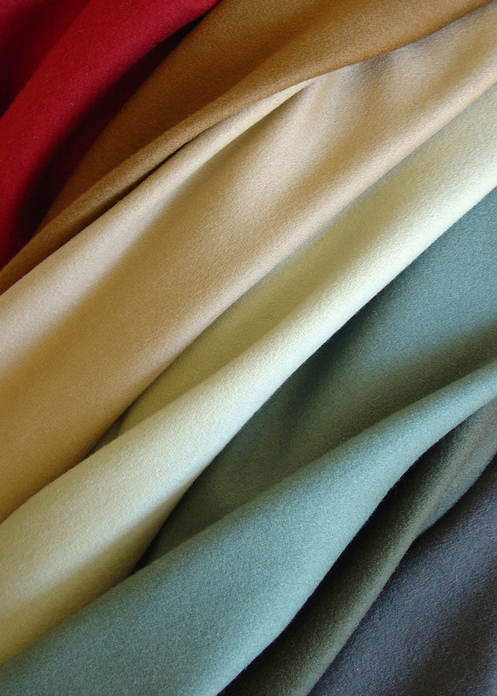 draped cashmere wool fabric for upholstery in several colors