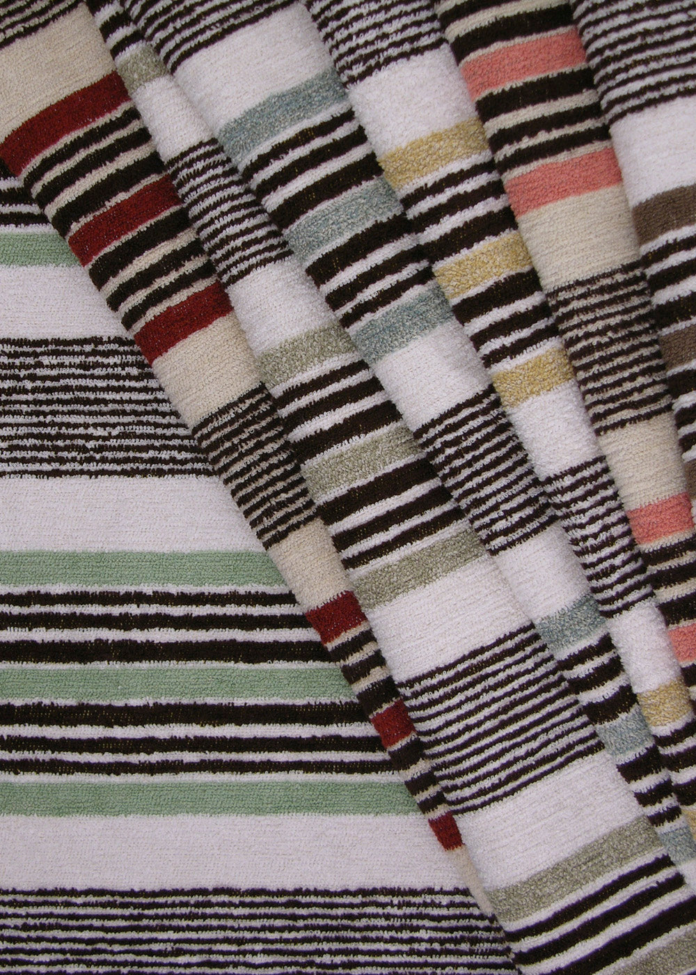 striped plush terrycloth fabric