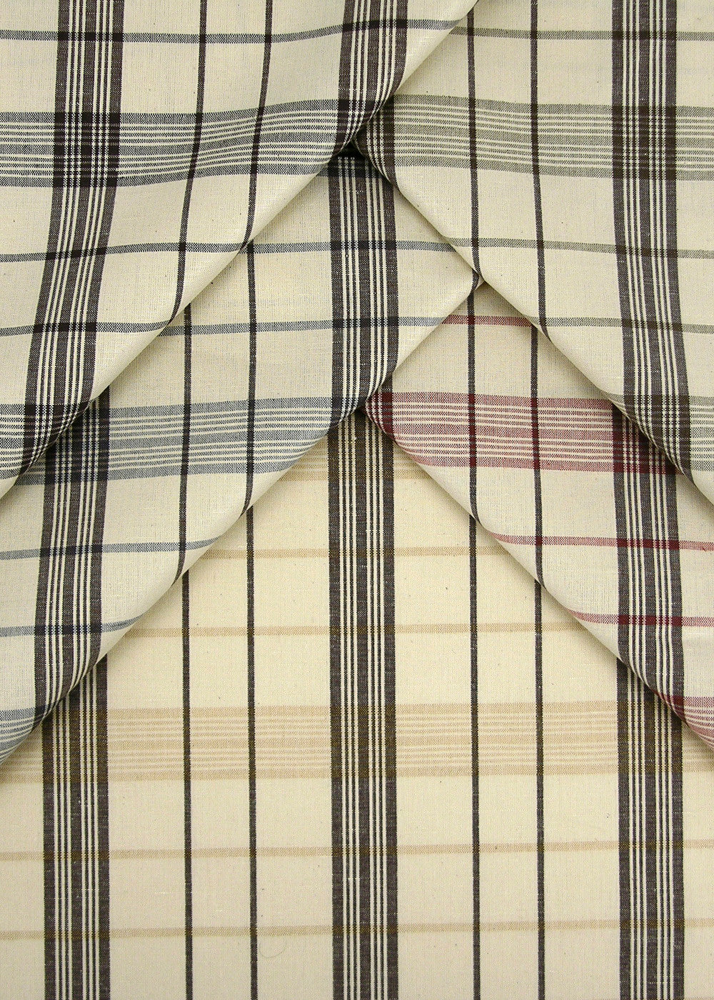 linen checked fabric in several colorways